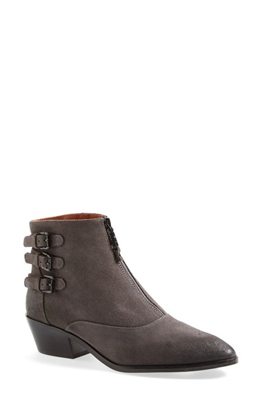 CHARCOAL GREY WAXY SUEDE